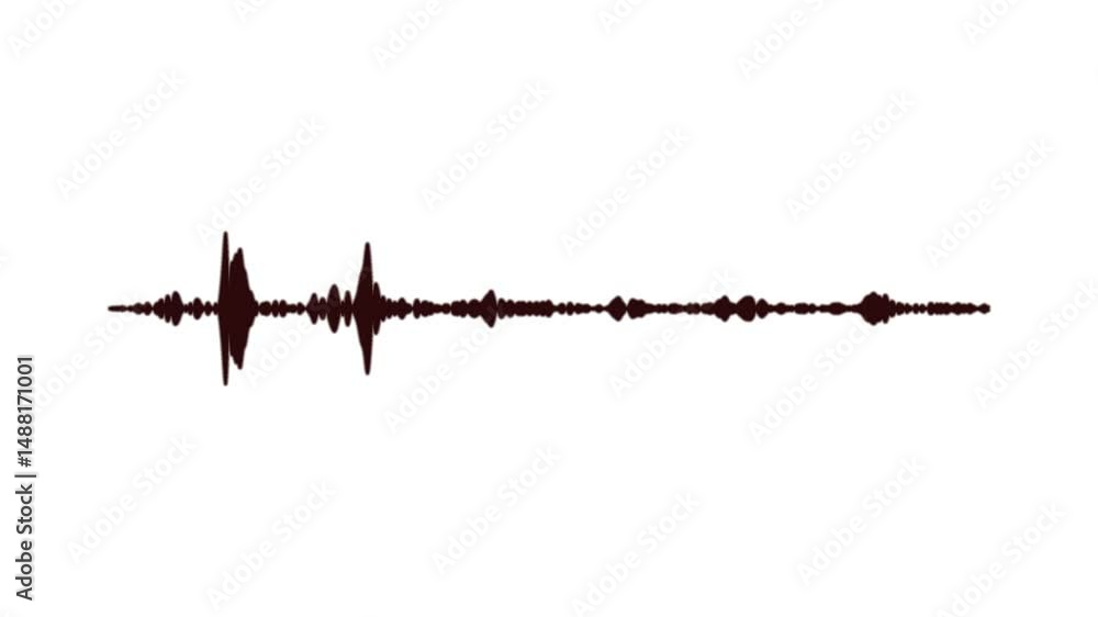 Poster 4k abstract music sound wave or audio wavefrom isolated on white background.line digital minimalist 