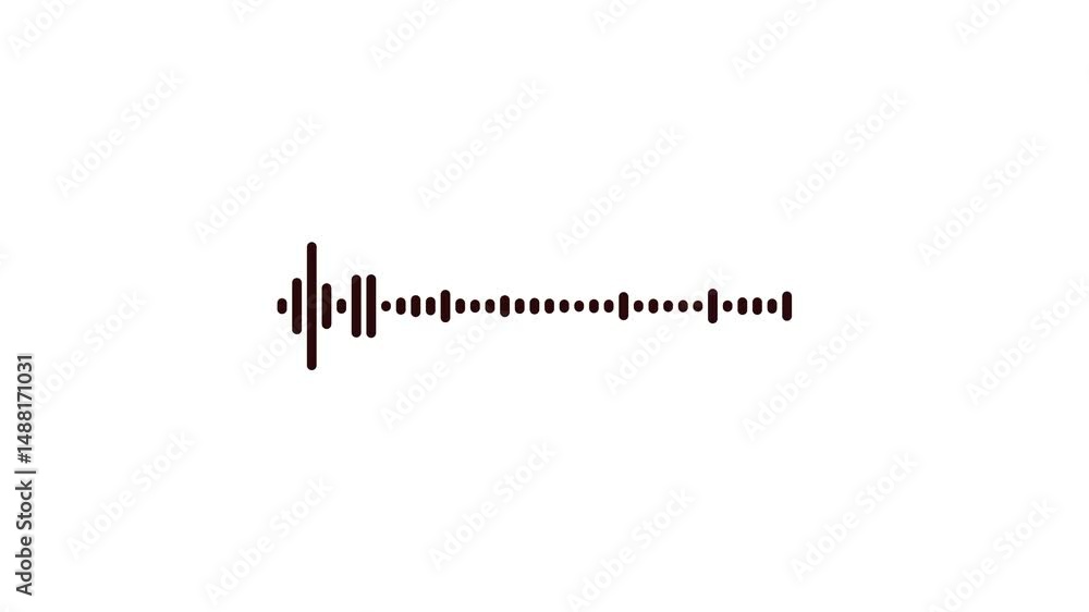 Poster 4k abstract music sound wave or audio wavefrom isolated on white background.line digital minimalist 