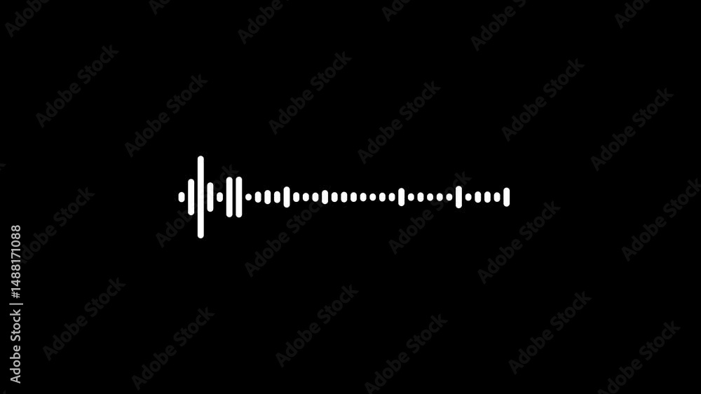 Poster 4k abstract music sound wave or audio wavefrom isolated on black background.line digital minimalist 