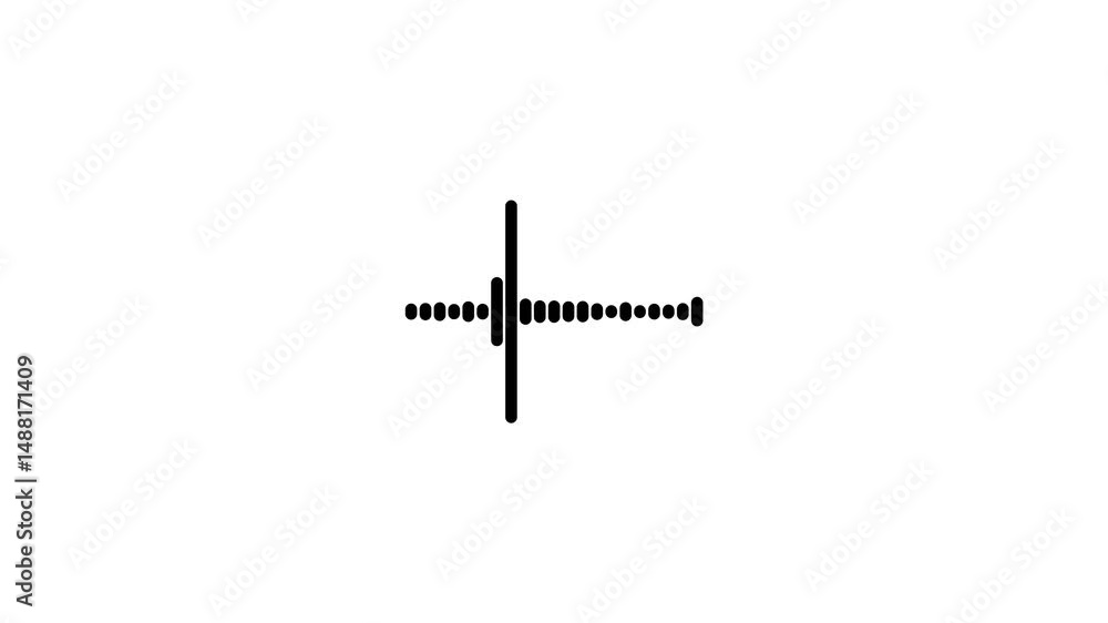 Poster 4k abstract music sound wave or audio wavefrom isolated on blue background.line digital minimalist v