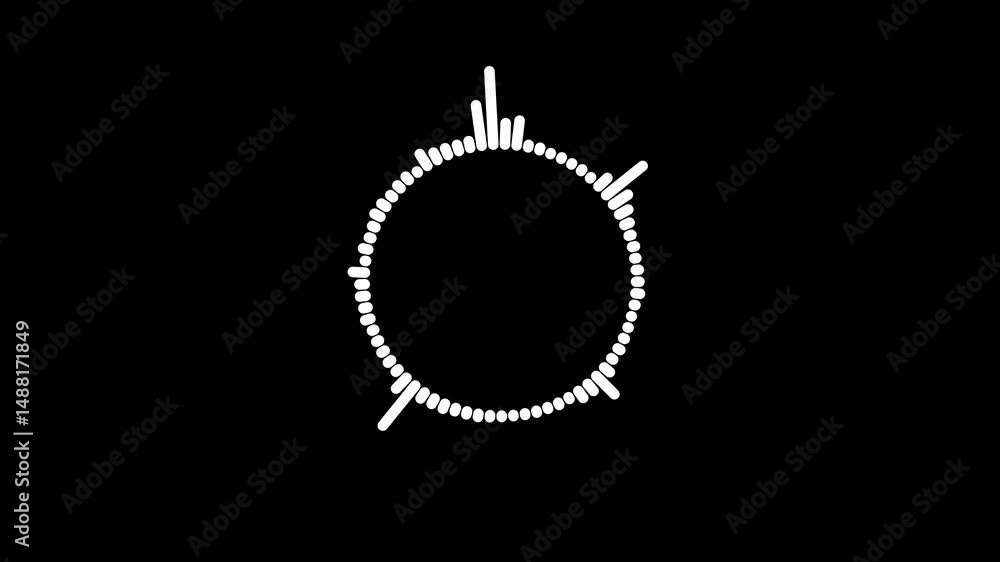 Poster 4k abstract music sound wave or audio wavefrom isolated on black background.line digital minimalist 