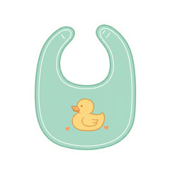 Adorable baby bib with cute duck design for children meal time mess control