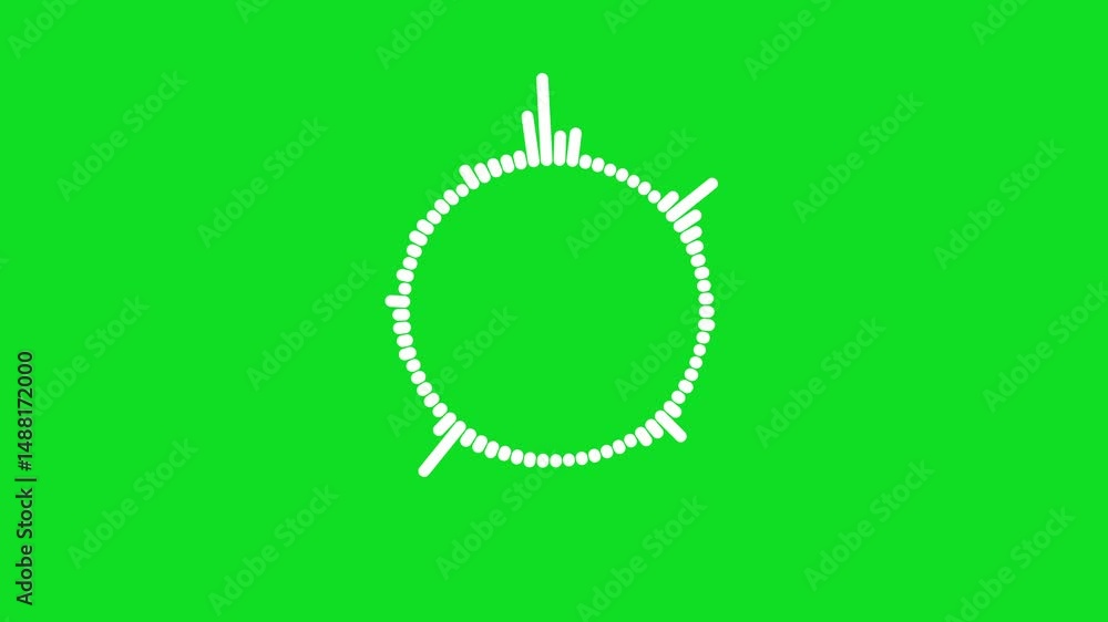 Poster 4k abstract music sound wave or audio wavefrom isolated on green background.line digital minimalist 