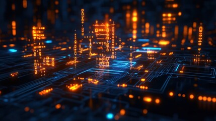 Obraz premium Abstract digital circuit board