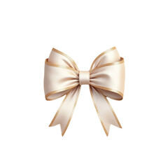 gold ribbon bow no background.