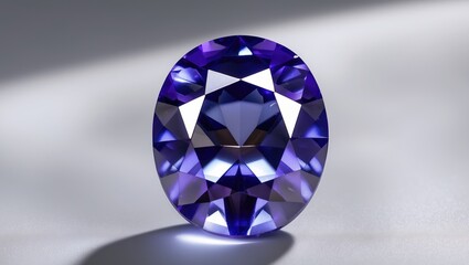 Fototapeta premium Iolite Gemstone with an Oval Cut