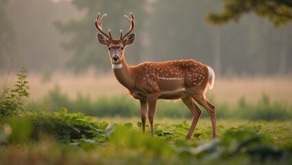 Fototapeta premium Fallow deer feeding