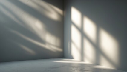 Subdued light shadows falling on a wall create a soothing atmosphere.