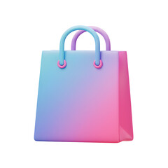 パステルカラーのグラデーションが美しいショッピングバッグ