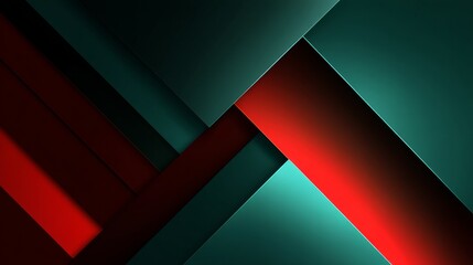 Fototapeta premium abstract 3d dark green background with a combination of luminous red overlap style graphic design element