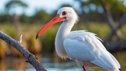 Fototapeta premium Australian white ibis species (Threskiornis molucca)