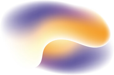 Abstract purple orange gradient fluid shape design