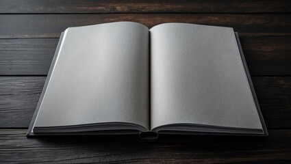 Fototapeta premium Square Book Display Mockup for Publishing, Catalogs, and Brochure Designs with Open Note Pages