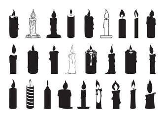 Candle vector, Candle Clipart, Candle silhouette