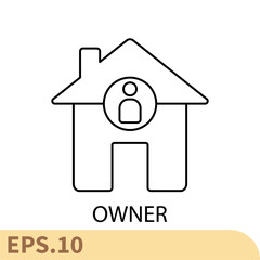 owner house icons  symbol vector elements for infographic web