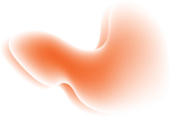 Abstract orange fluid wave design element
