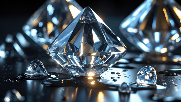 Crystal versus liquid: exploring textured jewelry, glass forms, and water-inspired designs