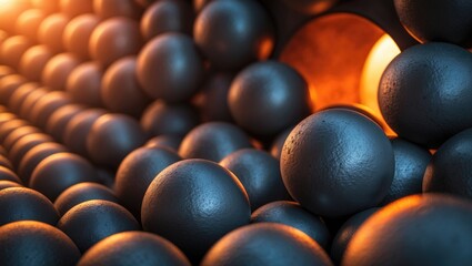 Steel forged balls designed for mining industry processes