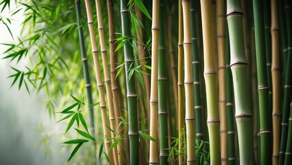 Obraz premium A cluster of bamboo shoots displaying their individual growth characteristics