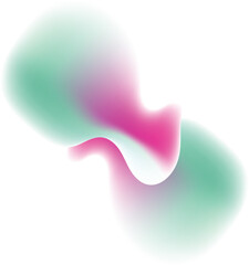 Abstract pastel pink green fluid shapes design
