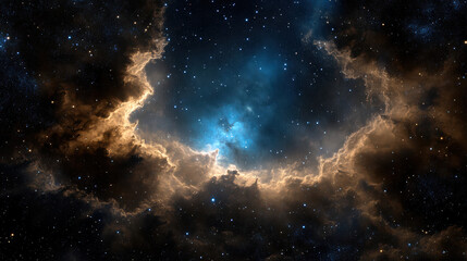 Fototapeta premium Stunning cosmic scene featuring vibrant nebulas and twinkling stars, showcasing beauty