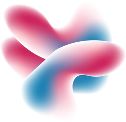 Abstract pink blue fluid shapes swirl design