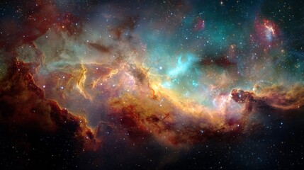 Obraz premium Colorful space galaxy cloud nebula. Stary night cosmos. Universe science astronomy. Supernova background