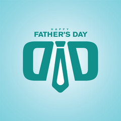 Happy father's day vector post design, father's day typo design, father's day template vector