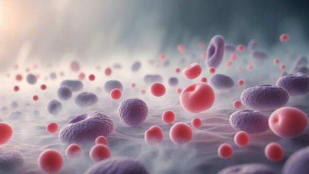 Microscopic blood film study highlighting leukemia-related lymphocytes in chronic cases