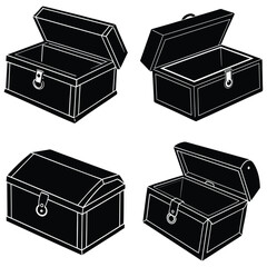 black and white chest