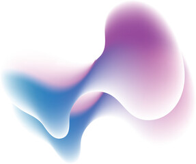 Abstract purple blue fluid gradient shapes design