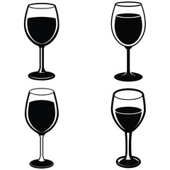 set of wine glasses