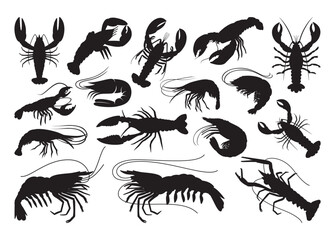 Crawfish vector, Crawfish Clipart, Crawfish silhouette