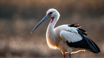 Fototapeta premium The larger adjutant stork