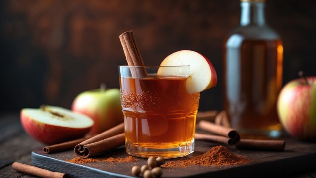 Beautiful collage of apple cider