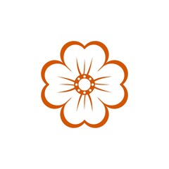 Flower simple icon isolated on white background