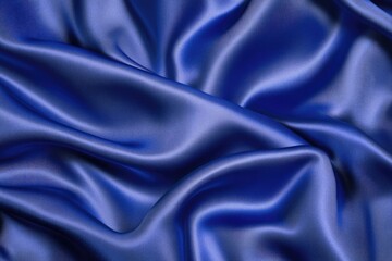 Obraz premium Close-up of a royal blue plain sports shirt fabric texture, top view.