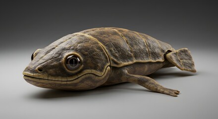 Fototapeta premium Tetrapod Fossil Amphibian-like Creature