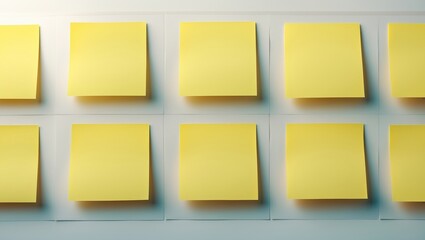 A collection of office sticky notes. Isolated on a white background with a clipping path.