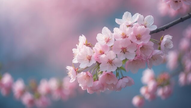 Pink Himalayan Cherry Flowers in Thailand's Scenic Landscape