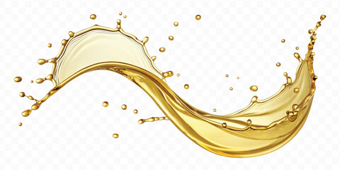 realistic 3d olive, cooking and engine oil splash isolated on white background