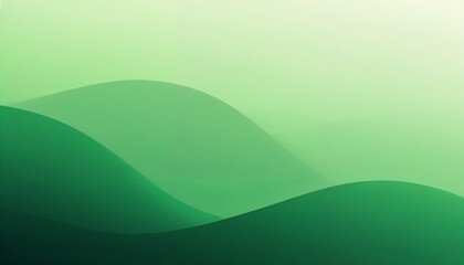 Obraz premium Abstract green gradient waves background