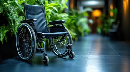 Obraz premium Inclusive office with adaptive tech and accessible design supporting employees with disabilities.