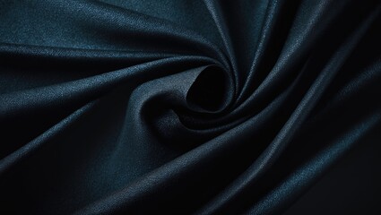 Obraz premium Close-up of black fabric texture, detailed jersey pattern for web design and wallpaper background