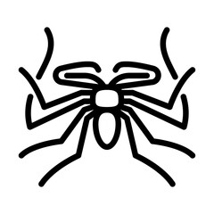 Whip spider outline icon. whipspider black line illustration.