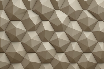 Obraz premium Geometric Texture with Depth and Shadows: A close-up shot of a stunning, textured surface featuring a repeating geometric pattern with unique depth.