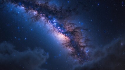 Fototapeta premium Galaxy in the cosmos, abundant with stars
