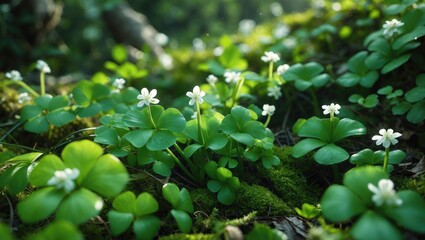 Obraz premium Vibrant Young Blooming Oxalis