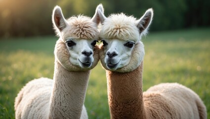 adorable pair of alpacas