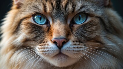 Naklejka premium Stunning close-up of a cat portrait